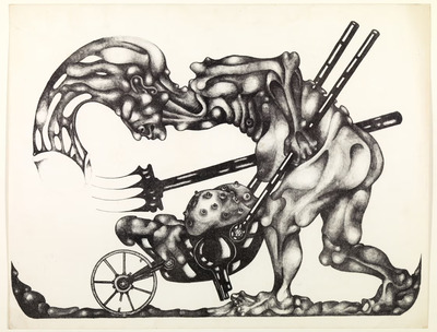 250508 Felix de Rooy, Carry on, 1972, drukinkt op papier, collectie Stedelijk Museum Schiedam